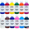 milo Kid's Washable Tempera Paint Set, 12 Primary Colors, 8 oz Bottles
