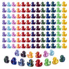 jrootouh 3D Printed 100pcs Mini Ducks Figurines - Anime ToysThemed Plastic Bulk Tiny Ducking Ornaments,Shiny Gradient Color for Potted Miniature
