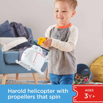 THOMAS & FRIENDS Press 'n Spin Harold, Toy Helicopter with Spinning propellers for Preschool Kids Ages 3 Years & Older
