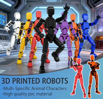 Outeat Assembly Completed Titan 13 Action Figures Set,3D Printed Multi-Jointed Movable Nova 13 Robot T-13 Lucky 13 Collectible Figurines Model