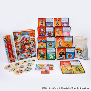 KESS: One Piece: Luffy's Bento Panic - Party Bluffing Anime Game, Characters Steal-Eat-Grab Food, Chaotic Feasting Fun, Family Ages 10+, 3-9 Players