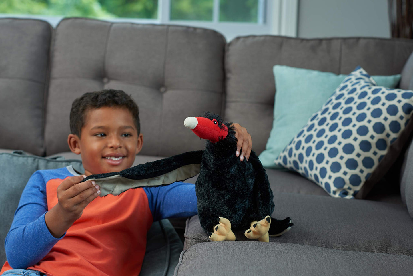 Wild Republic Turkey Vulture Plush, Stuffed Animal, Plush Toy, Gifts for Kids, Cuddlekins 12 Inches , Black