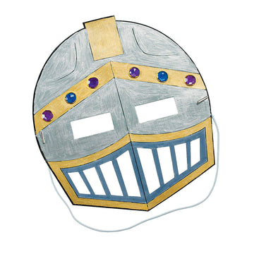 Fun Express Color Your Own Knight Mask Craft Kit (Makes 12) - Crafts for Kids and Fun Home Activities - VBS 2026 Vacation Bible School Supplies/Decor