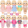 Alive Cute Baby Doll Clothes and Accessories, 10 Set Baby Dolls Alive Clothes Dress Pajamas for 12 13 14 inch Dolls Kids Gifts