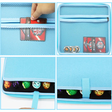 FCDYLBD Toy Organizer Storage Case Compatible with Bakugan Figures/BakuCores/Battle Figure/Trading Cards/Mini Toys/Small Dolls, Hard Carrying