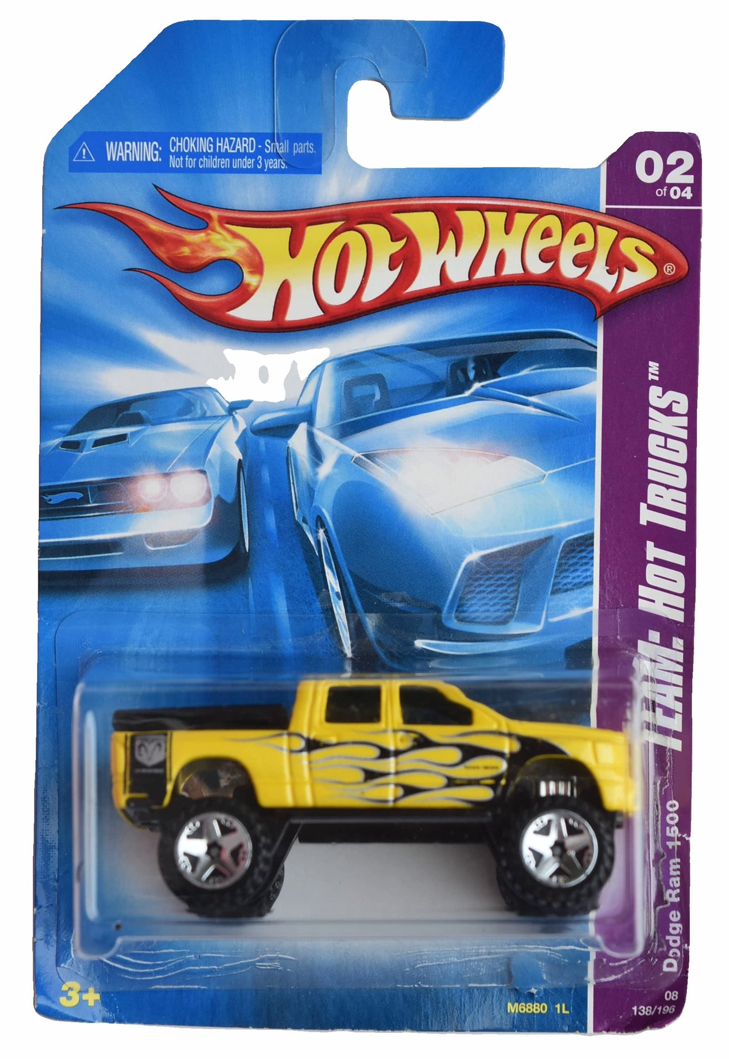 Hot Wheels Dodge Ram 1500 Truck, 1:64 Scale Die-cast, Yellow, Kid, Unisex, Ages 3+