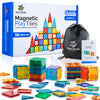 SUNNY AUNTIE Magnetic Tiles 56 PCS Building Set - Magnetic Building Tiles STEM Toy for Kids & Toddlers Ages 3-8, Magnet Construction Set for Boys