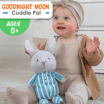 Kids Preferred Goodnight Moon Bunny Plush Cuddle Pal 14 Inch - Baby's First Stuffed Animal Blankie