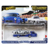 Hot Wheels Team Transport Culture Die-cast Cars, Mercedes-Benz 300 SL, MB Blaues Wunder Flatbed Truck, 1:64 Scale Model