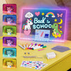 LED Drawing Board, 13.8"X10", Acrylic Note Board with Colors, Include Adapter, Acrylic Dry Erase Pad with Light 4 Modes & 7 Colors, 8 Markers, Stand