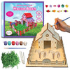 Magical Valley Horse Barn Craft Kit for Kids, DIY Wooden Barn Building Kit, Arts & Crafts for Kids, Horse Toys for Girls & Boys, Creative Activity