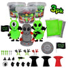 Build Buddiez DIY Aliens Craft Kit - 3 Pack | Build, Decorate & Display Air-Dry Clay Alien | Creative Arts & Crafts Activity for Kids Ages 5+ | Great