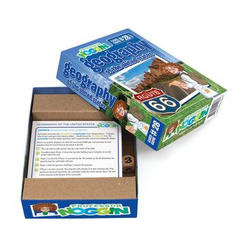 Outset Media Professor Noggin's Geography of The United States Trivia Card Game - an Educational Based Card Game for Kids - Trivia, True or False,
