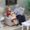 iland Dollhouse People for 1 12 Scale Accessories Miniature 6 inch Figures for Mini House Little People Figures Mini Dollhouse Family Set Porcelain