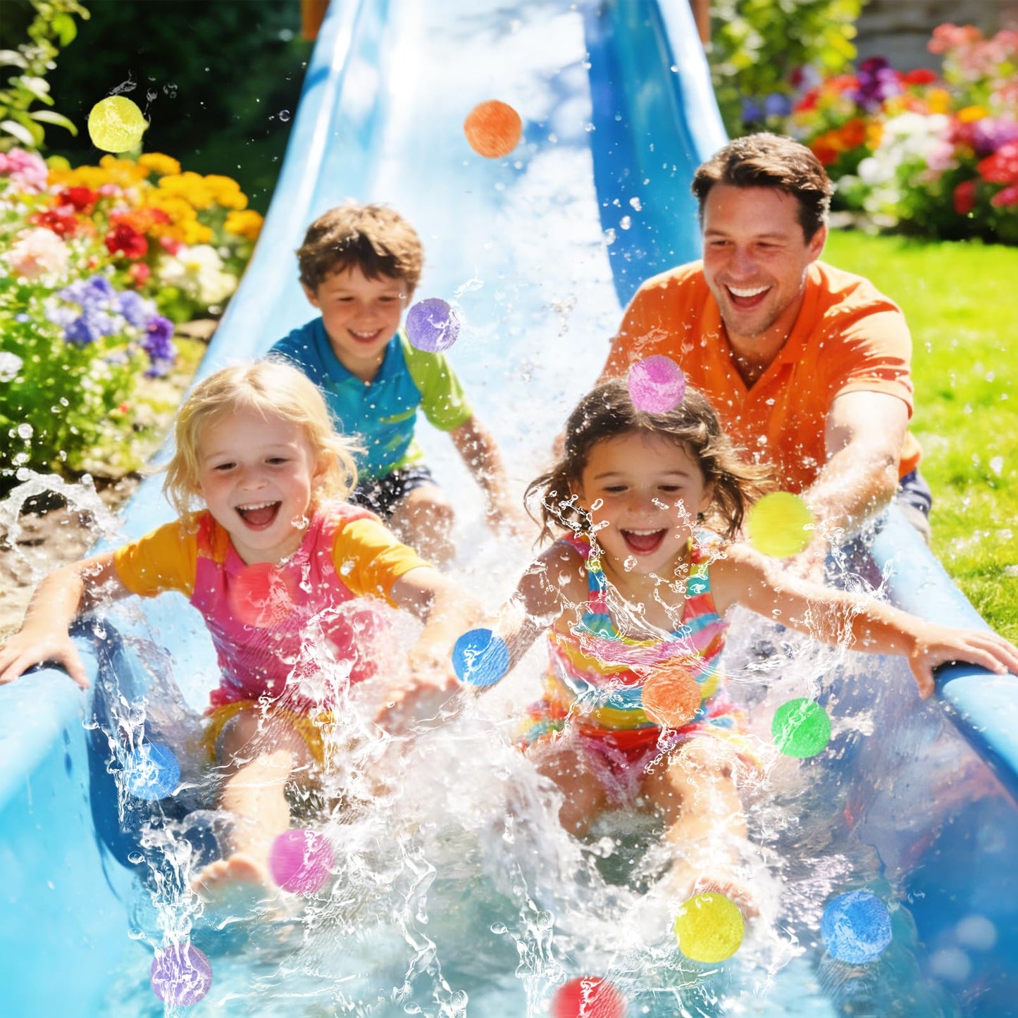 70 Pcs Reusable Water Balls with Mesh Bag,Outdoor Water Balloons for Kids,Soft Water Absorbent Balls for Outdoor Water Games,Pool,Beach,Activities