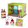 Li'l Woodzeez - Li'l Petals Flower Shop - 29 Pieces Dollhouse Playset with 2 Posable Figures & Storybook - Miniature Furniture & Accessories