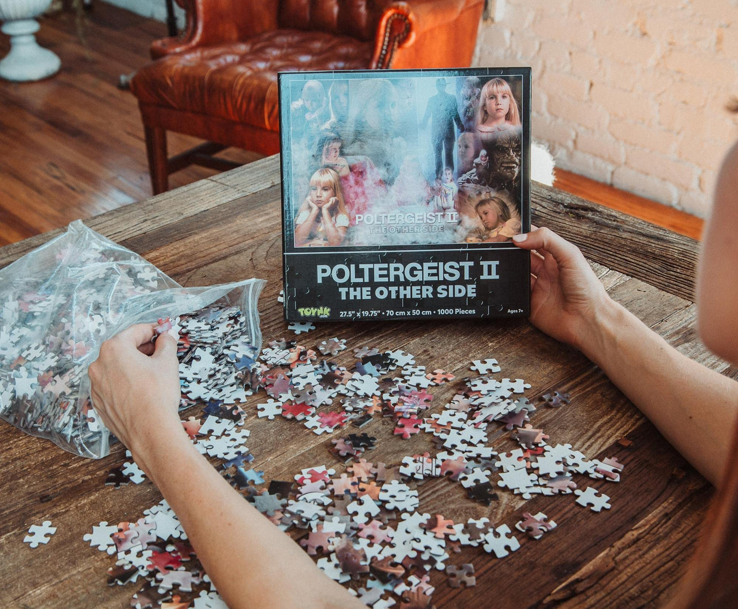 Poltergeist II 1000-Piece Jigsaw Puzzle for Adults | Challenging Brain Teaser Puzzle with Iconic Movie Art | Fun Educational and Creative Activity