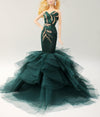 Cora Gu Handmade Jade Mermaid Dress Fit 12 inch Doll and Doll Not Included