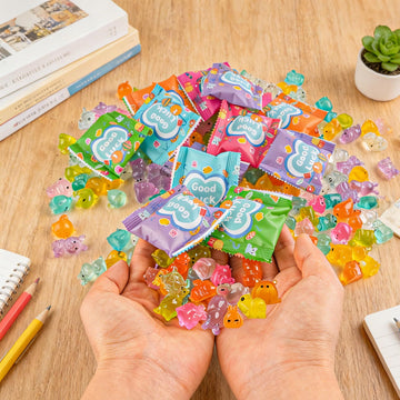50 Pcs Glow in The Dark Mini Resin Animals Blind Bags