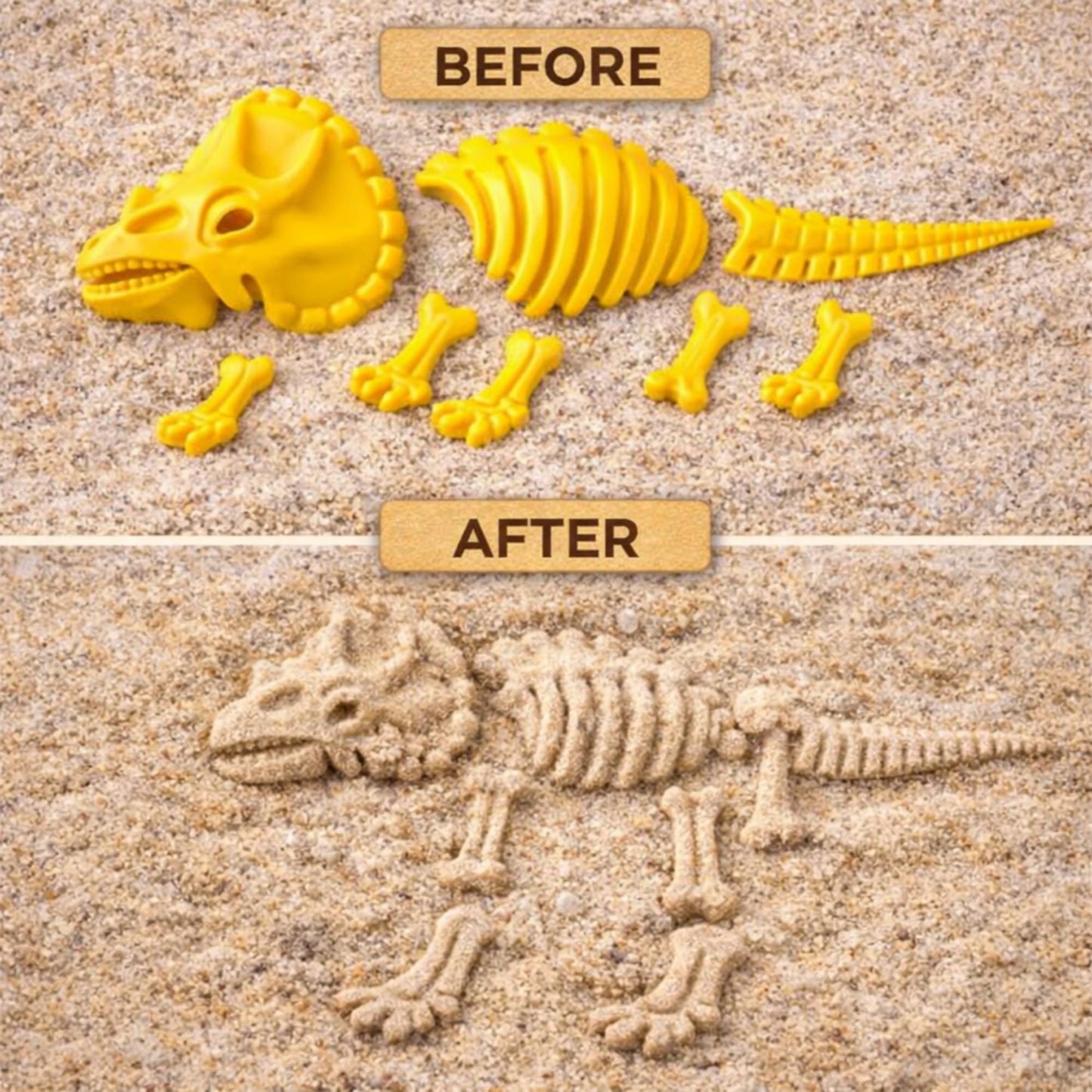 Liberty Imports 25 PCS Large Dinosaur Fossil Sand Molds Kids Beach Toy Set