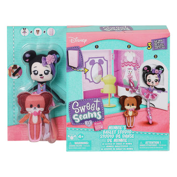 SWEET SEAMS 6" Soft Rag Doll Deluxe Pack - 1pc Toy | Minnie Mouse & Fifi Ballet Studio
