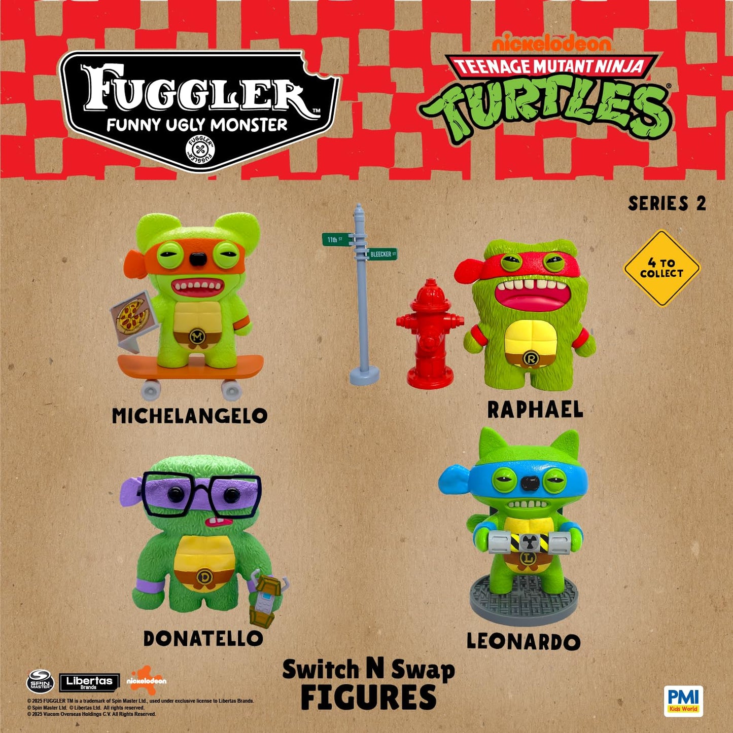P.M.I. Fuggler Season 2 Switch N’ Swap Collectible Figures Creepy Plush Toys with Swappable Accessories Weird Expressions Oddball Chaos 1-Pack (Switch