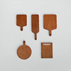 Miniature Wood Cutting Board Set (5pcs): 1/12 Scale Kitchen Decor for Dollhouse