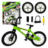 Mini Finger Bike Toy - Alloy Mountain Bicycle Model with Tools, Movable Parts, Gift for Kids & Collectors (Green)
