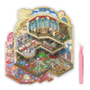 Innovative Foldable 3D Sticker Scene Kit - Interactive Large Sticker Scenes with Layeres for Adults & Kids, Detailed Miniature Scene Stickers Book