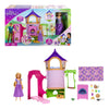 Disney Princess Toys, Rapunzel Posable Doll and Tower Playset with 360 Play, 6 Play Areas and 15 Accessories, Inspired by the Disney Movie