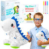 T-Rex Plush Dinosaur Coloring Book Gift Set, Arts and Crafts Soft DIY Washable Dino Doodle Doll Stuffed Animal Toy, Painting Craft Kit Toys, Play