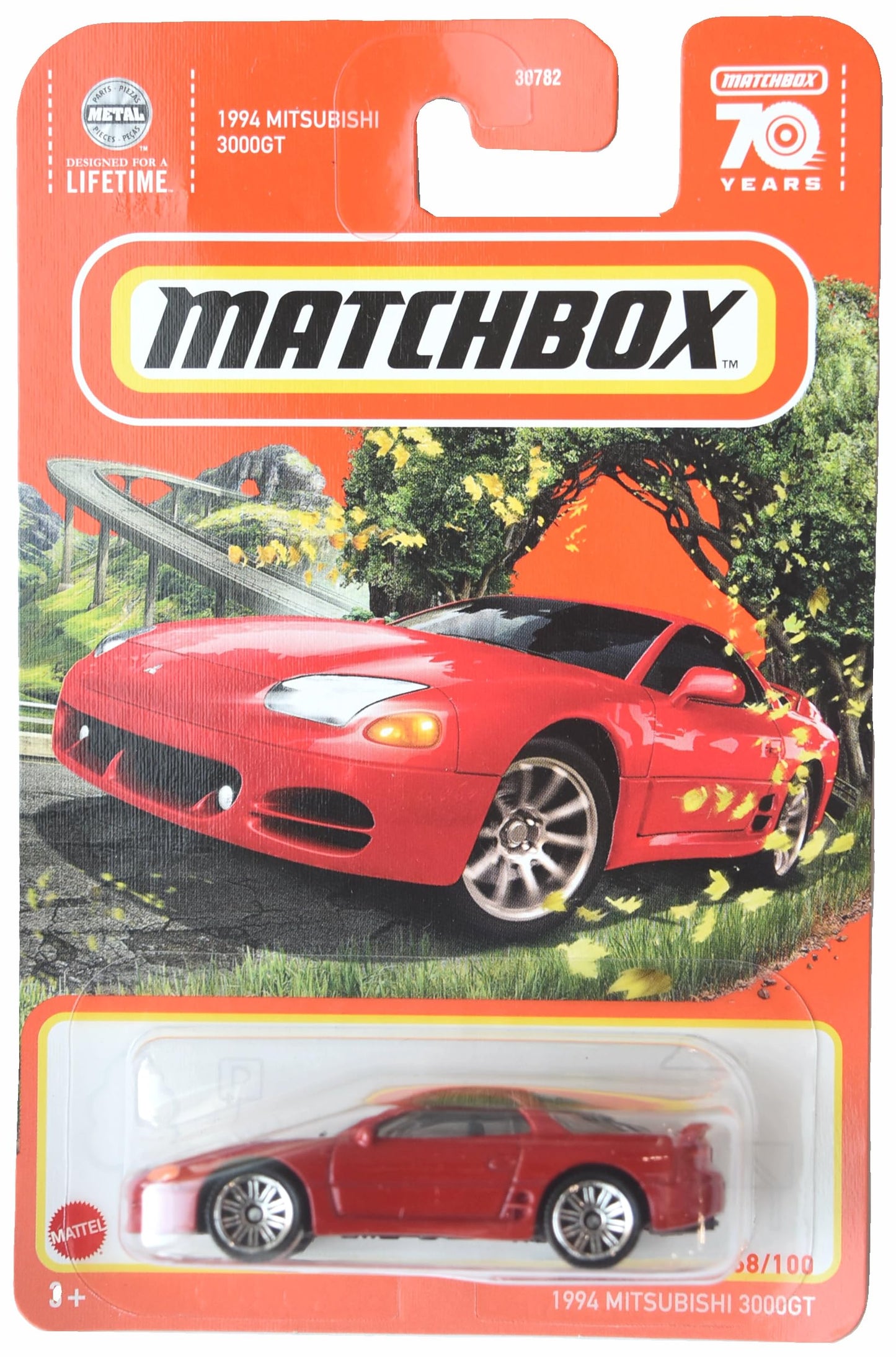 Matchbox 1994 Mitsubishi 3000GT, red 68/100