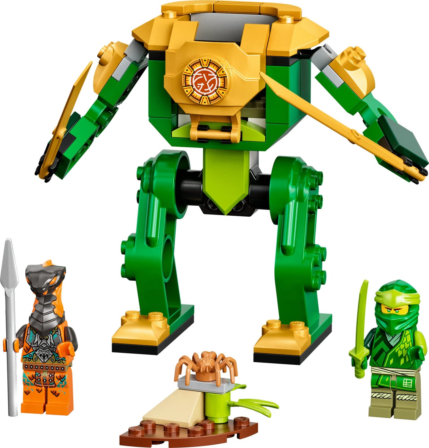 LEGO NINJAGO Lloyd’s Ninja Mech Battle Action Figure Toy 71757 for Kids, Boys and Girls Ages 4 Plus with Snake Figure and Minifigure, Gifts