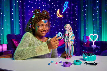 Monster High Doll, Lagoona Blue Spa Day with Wear & Share Accessories Including Hairstyling Clips, Hair Chalk & Tattoos