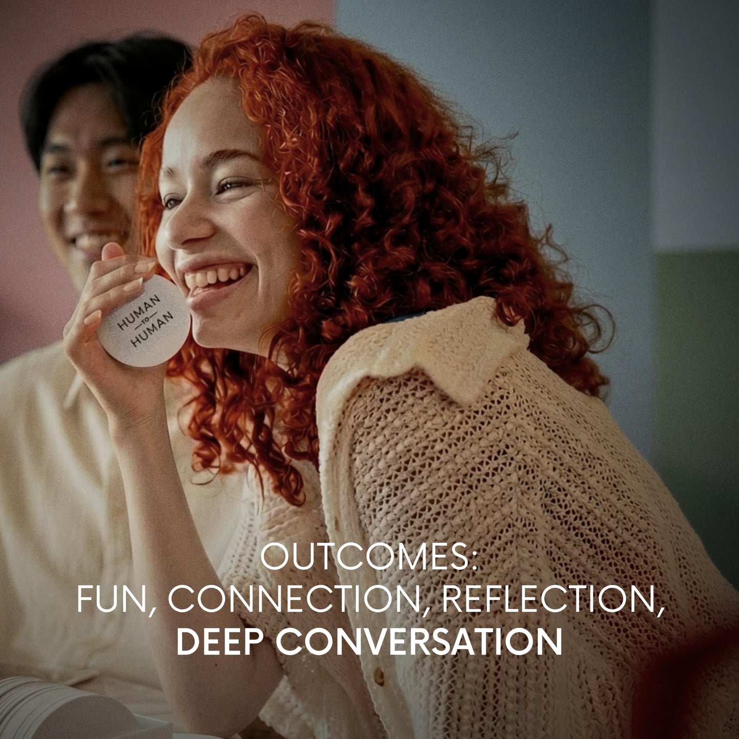 Human To Human Conversation Starter Cards | 100 Prompts for Deeper Connections | Icebreaker Card Game for Team Building, Couples & Families | Adults