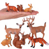 JOKFEICE Animal Figures 6pcs Plastic Woodland Animals Action Model for Science Project, Learning Educational Toys, Birthday Gift, Cake Topper for Kids