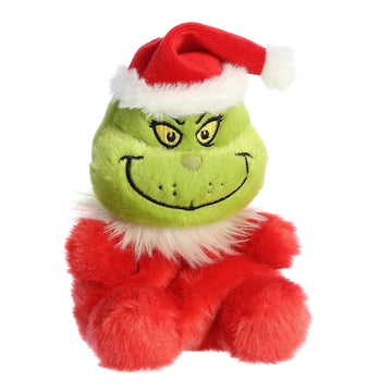 Aurora® Whimsical Dr. Seuss™ Santa Grinch Palm Pals™ Stuffed Animal - Officially Licensed Plush for Imaginative Play - Perfect for Kids and Adults