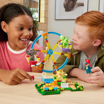 MEGA Pokemon Building Toys Set Ferris Wheel Fun with 393 Pieces, 4 Poseable Characters, 5+ Inches Tall, for Kids