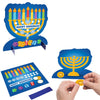 The Dreidel Company 24-Pack Hanukkah Craft Decoration - 3D Menorah Sticker Scene Table Decoration 24-Pack Make Your Own Hanukkah Table Decorations