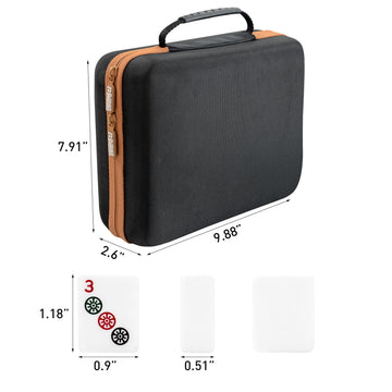 Bucher&Rossini American Mahjong Set, 166 Mahjong Tiles with Travel Case, Mahjong Game Set with Mah Jong Accessories, White Mahjong Tile