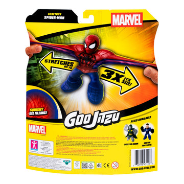Goo Jitzu Marvel Avengers Spider-Man, Stretchy Action Figure, Super Stretchy with Unique Squishy Rheoscopic Filling, Collect All 3