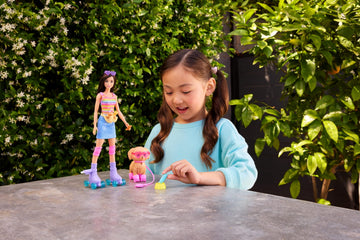 Barbie Pets Skate and Run Brunette Doll