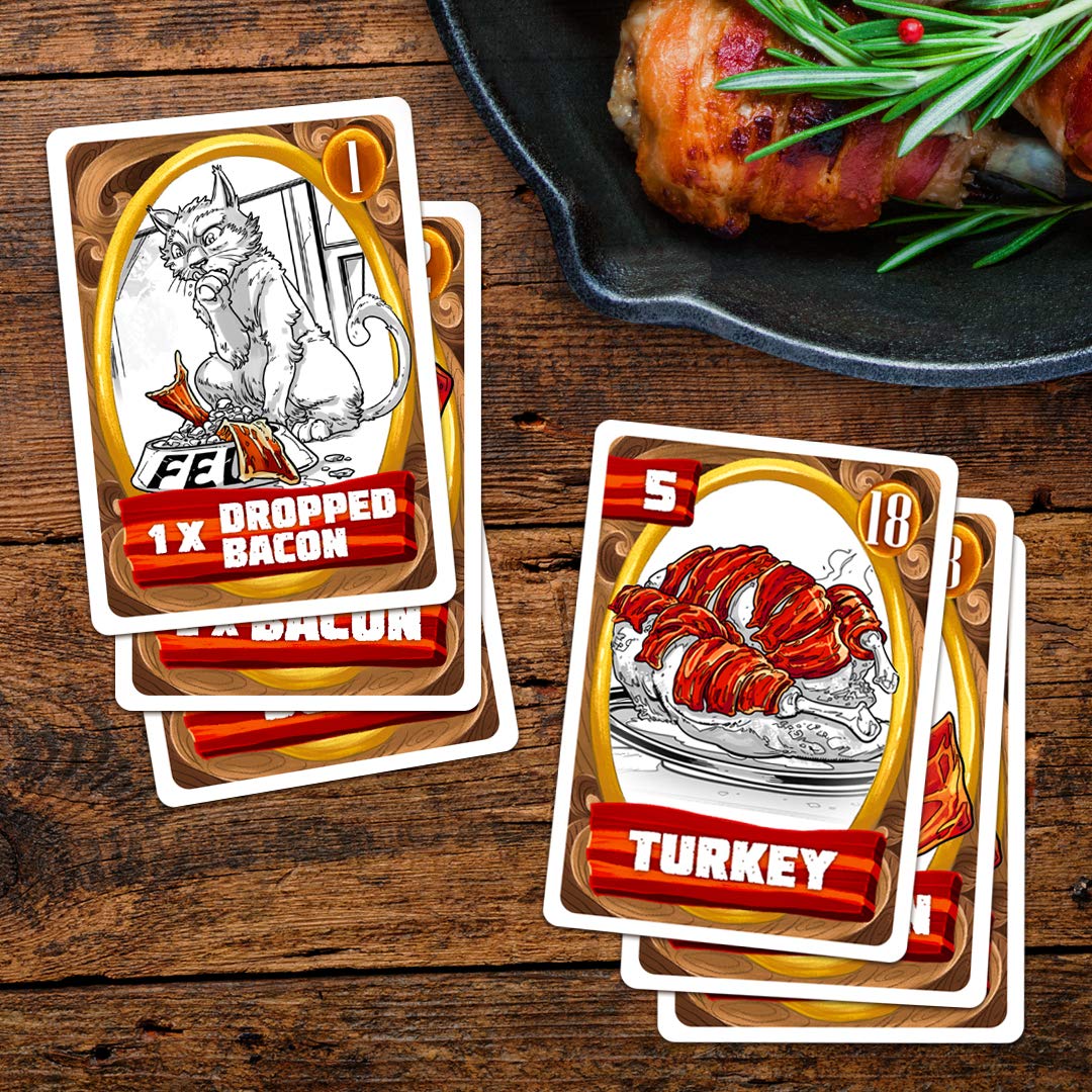 Th3rd World Studios Bacon!!! The Card Game - an Easy Family-Friendly Party Game for Adults, Teens, and Kids (2-4 Players)