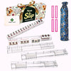 Non-Slip Clear Mahjong Racks with Pushers Set of 4, Complete Gift Set with 4 Readers, Lucky Clover Card, Paisley Bag & Elegant Gift Box, American