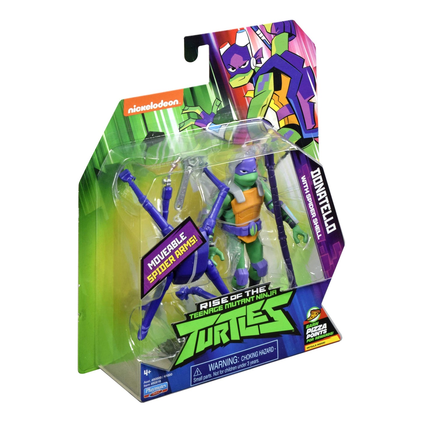 Rise of the Teenage Mutant Ninja Turtles Spider Shell Donatello Action Figure, Multicolor