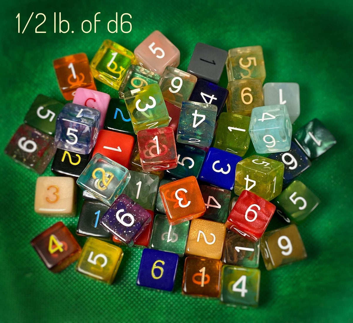 Roll Again Bulk Dice - in assorted colors, shapes, and styles Mixed 0.5 LB