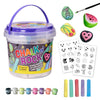Creativity for Kids Chalk n' Rock Bucket Kit | Draw Chalk Designs and Paint 20 Rocks | Fun DIY Sidewalk Art and Outdoor Activity for Kids | Summer