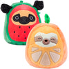 Squishmallows Original 8-Inch Sloth & Pug Fruit Plush Value Pack - Official Jazwares Stuffed Animal Duo - Soft Squishy Collectible Plushies for Kids