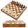 Syrace Folding Hand Crafted Wooden Chess Set Chess Board for Kids and Adults 30 x 30 CM