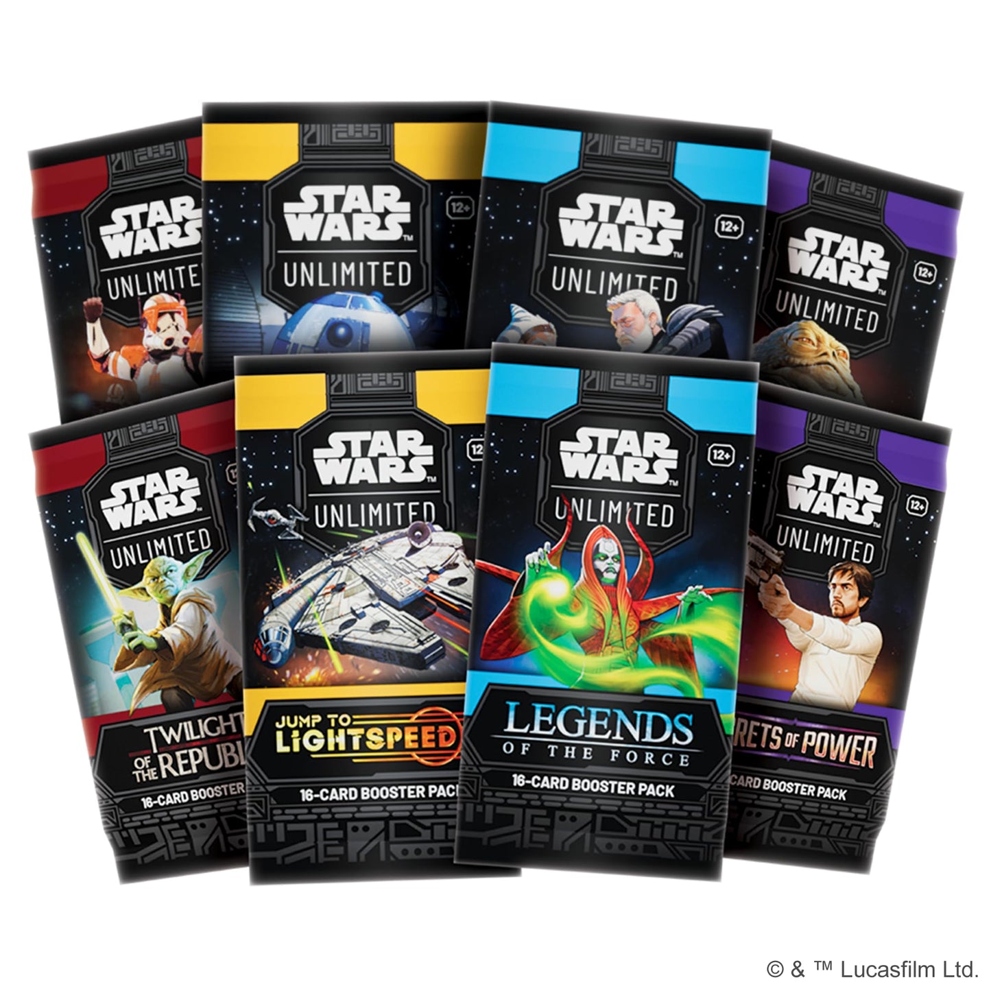 Asmodee Star Wars: Unlimited Gift Box - Collectible Trading Card Game Expansion, Includes 8 Booster Packs, 2 Exclusive Variant Cards & Oversized